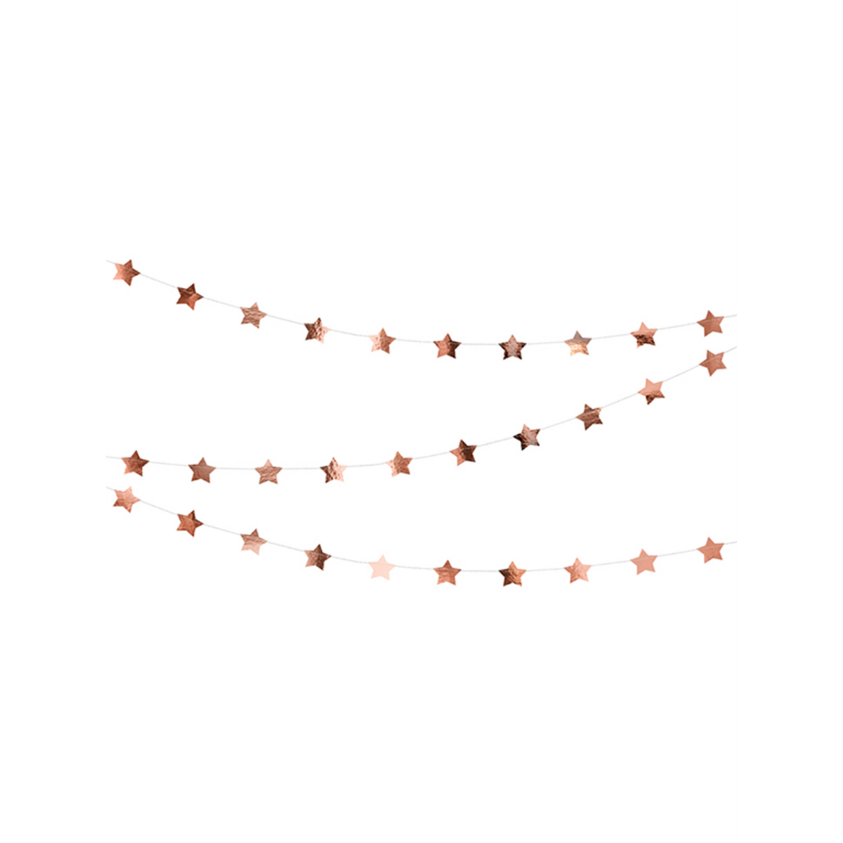 1 guirlande d'étoiles - 3,6 m - Or rose