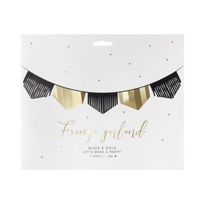 1 Glitter-Slinger - 3m - Goud & Zwart
