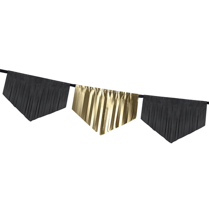 1 Glitter-Slinger - 3m - Goud & Zwart