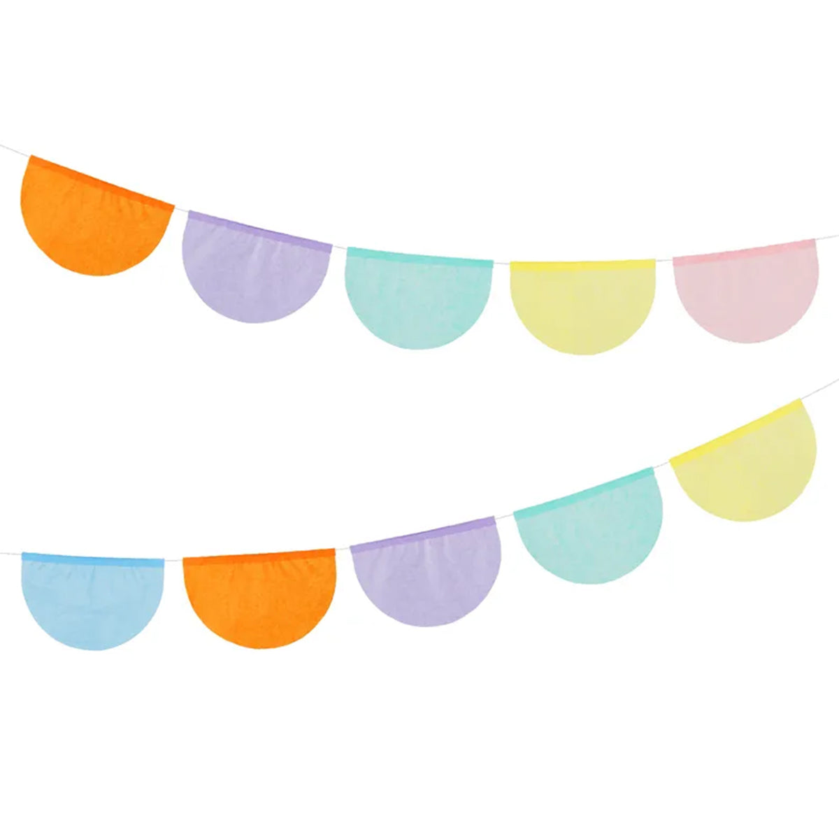 1 guirlande - papier de soie - pastel