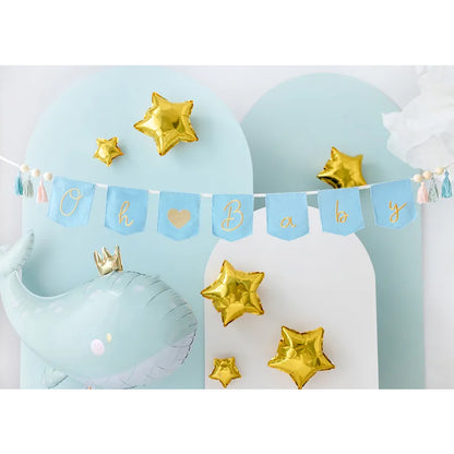 1 guirlande de bannière - Oh Baby Bleu clair