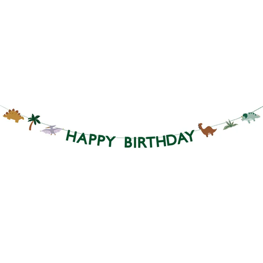 1 guirlande de bannière - Joyeux Anniversaire - Dinosaure