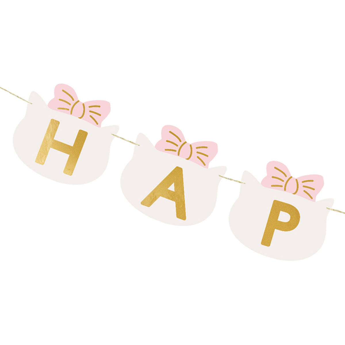 1 Slingergirlande - Happy Birthday Paarden