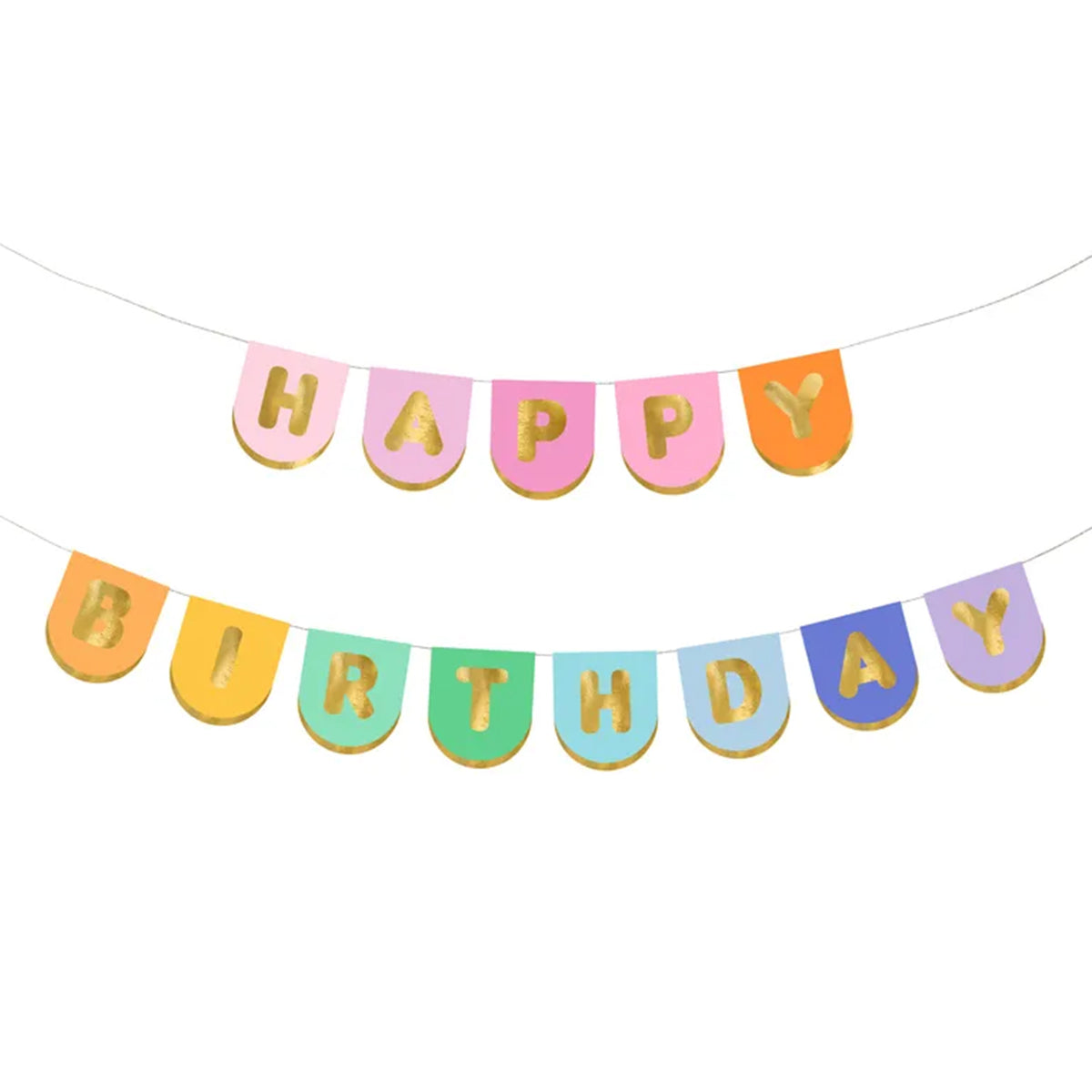 1 Guirlande de banderoles - Joyeux Anniversaire Coloré