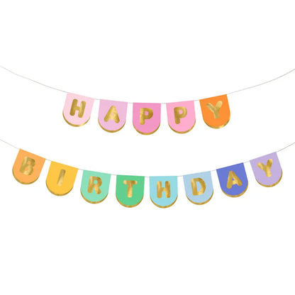 1 Guirlande de banderoles - Joyeux Anniversaire Coloré