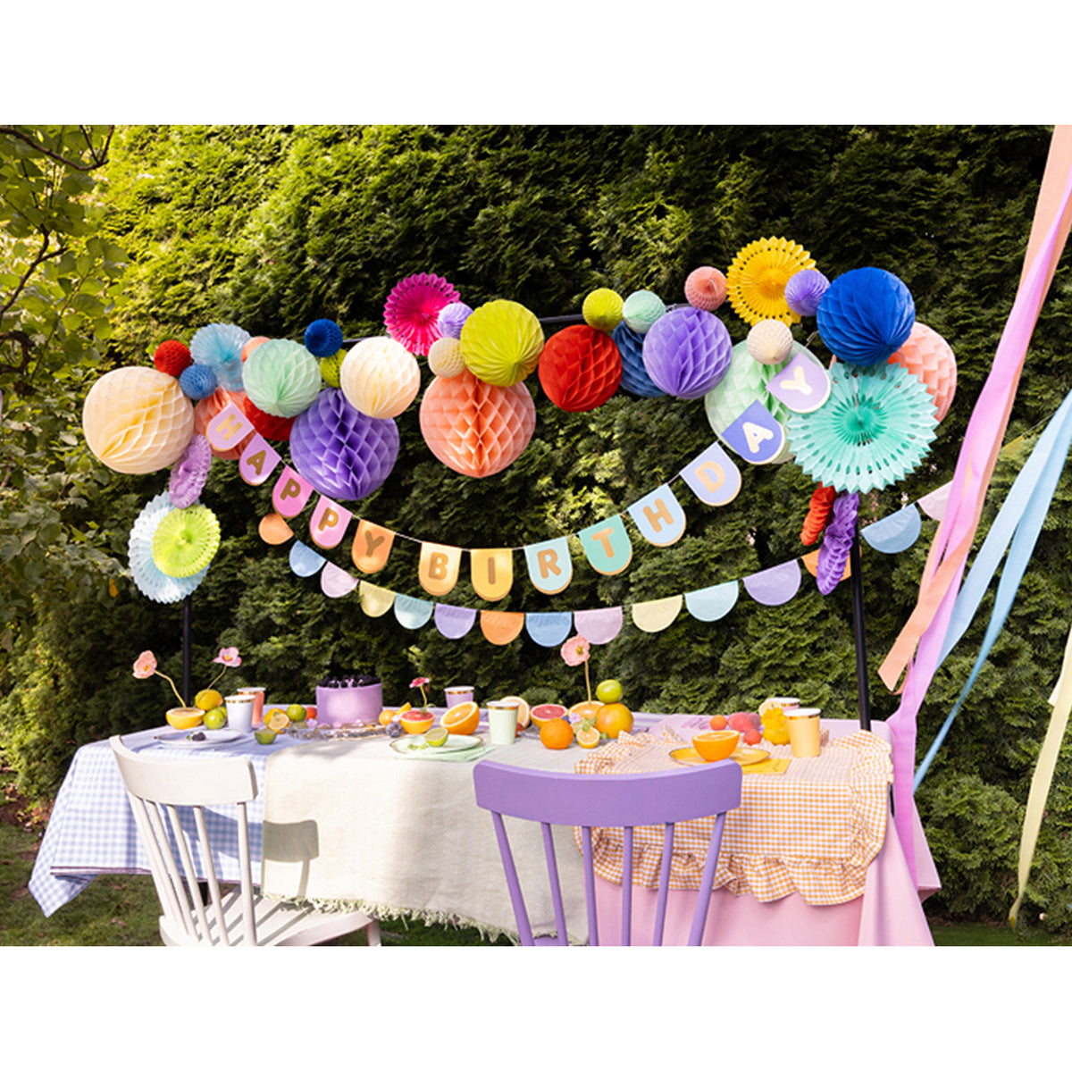 1 Guirlande de banderoles - Joyeux Anniversaire Coloré