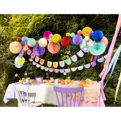 1 Guirlande de banderoles - Joyeux Anniversaire Coloré