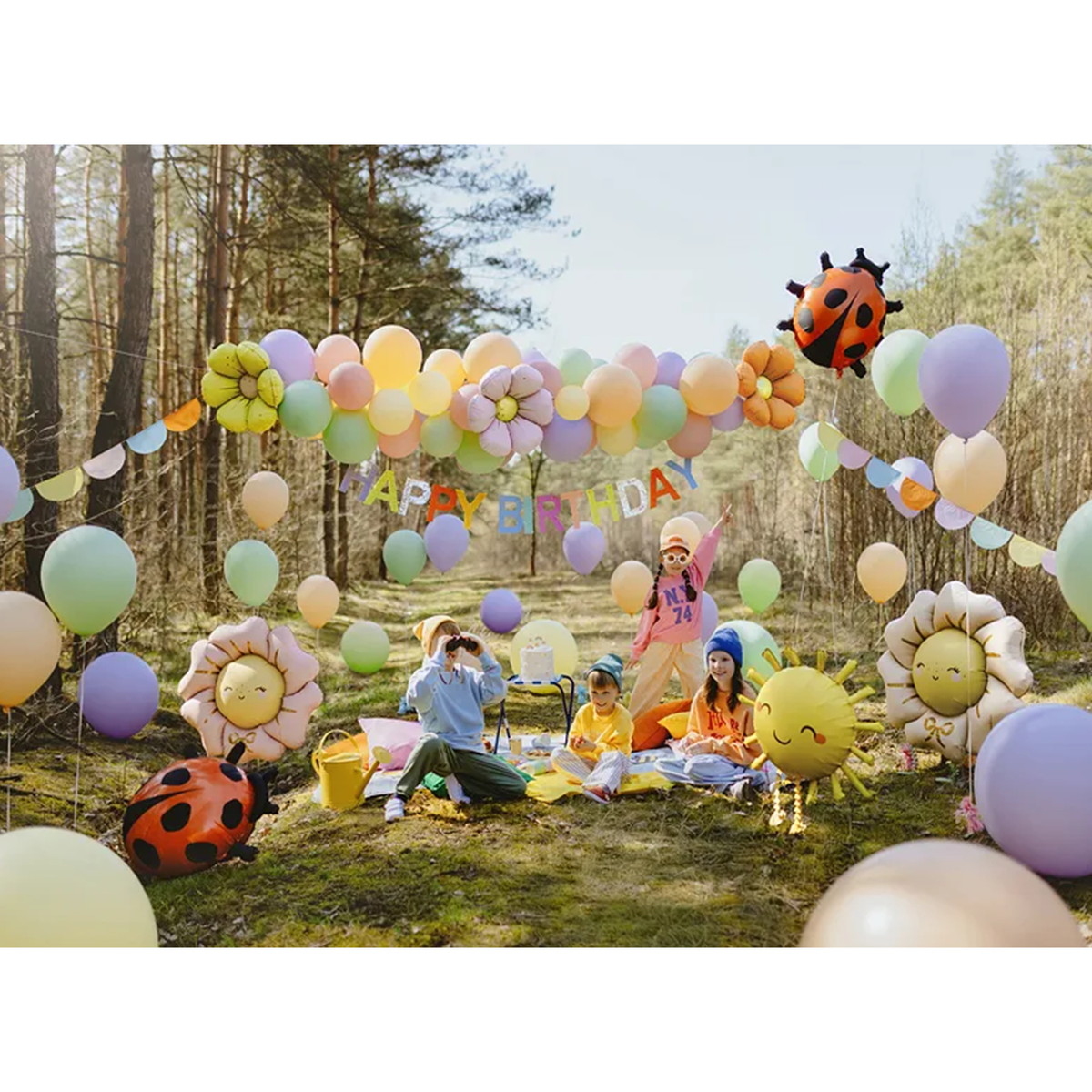 1 Guirlande de banderoles - Joyeux Anniversaire - Mix