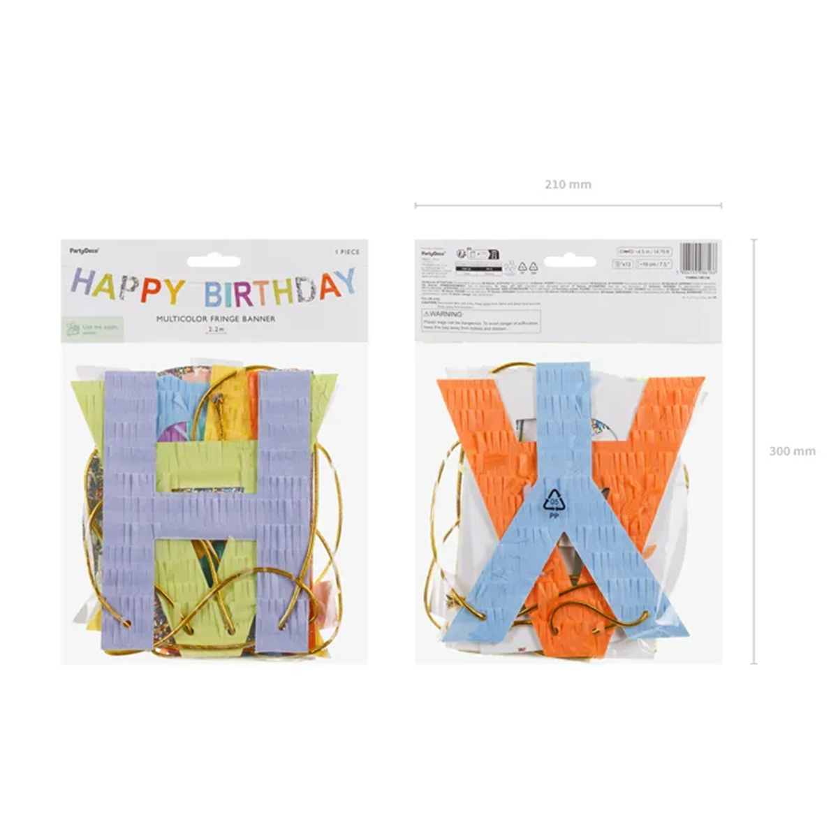 1 Guirlande de banderoles - Joyeux Anniversaire - Mix