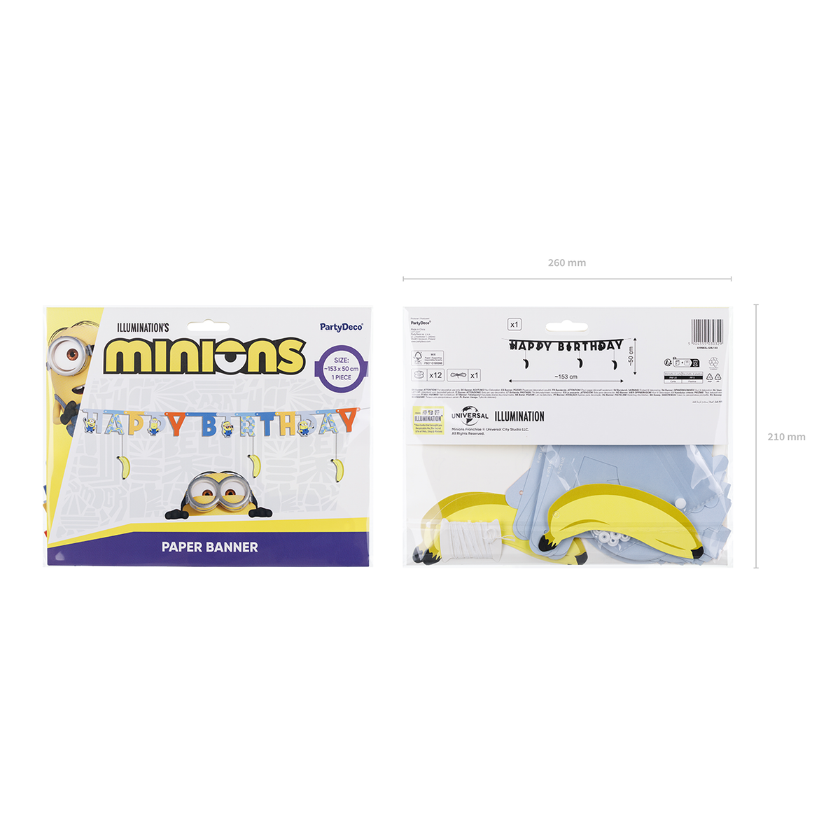 1 Guirlande Bannière - Joyeux Anniversaire Minions