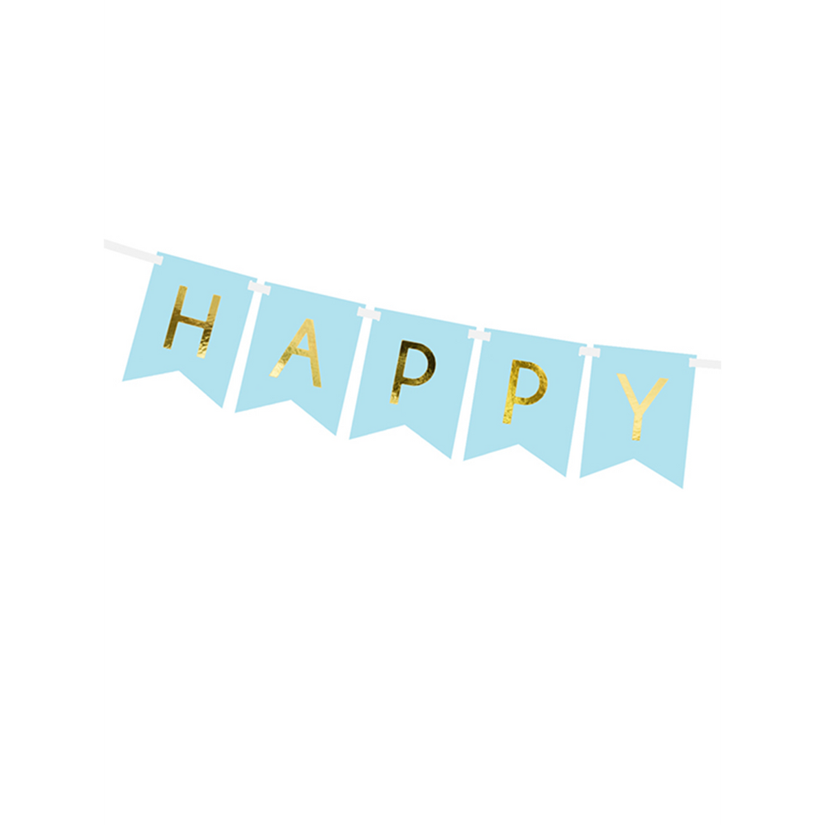 1 Banner slinger - Happy Birthday - Lichtblauw