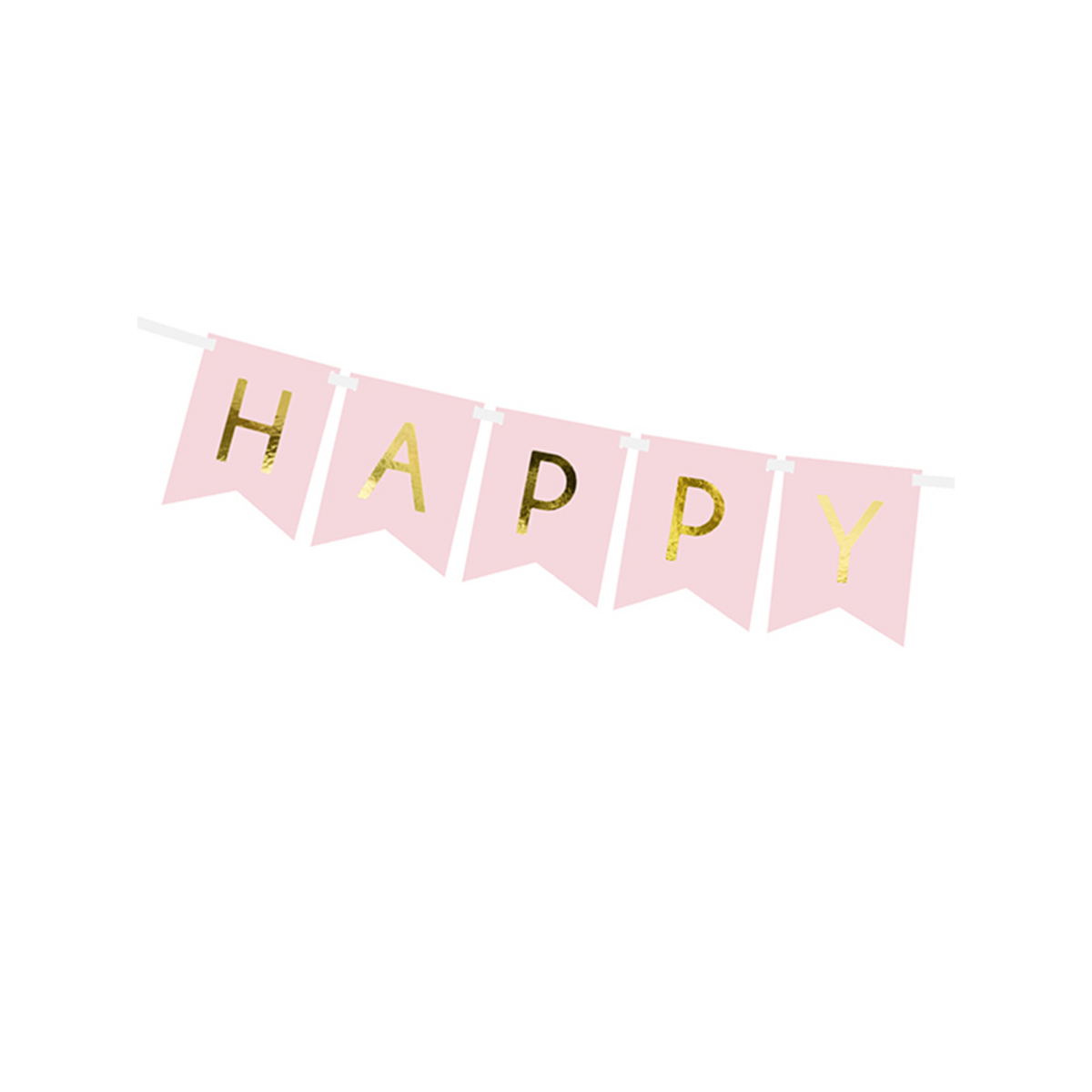 1 Guirlande de banderoles - Joyeux Anniversaire - Rose