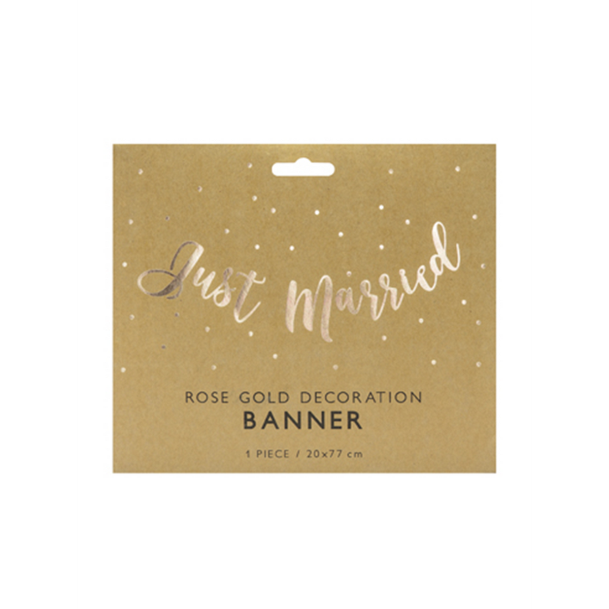 1 Guirlande de fanions - Just Married - Or rose