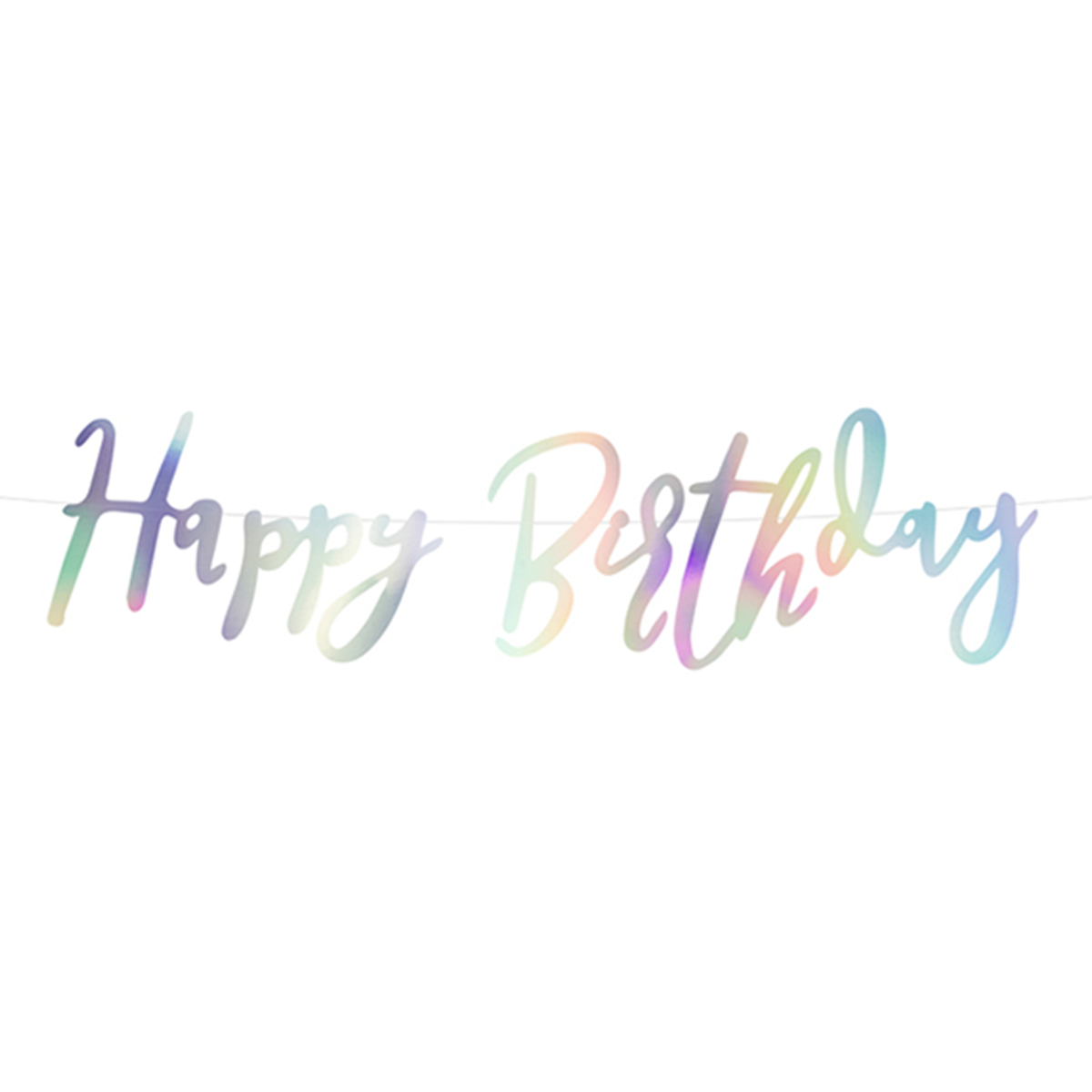 1 guirlande de bannière - Joyeux Anniversaire - Iridescent