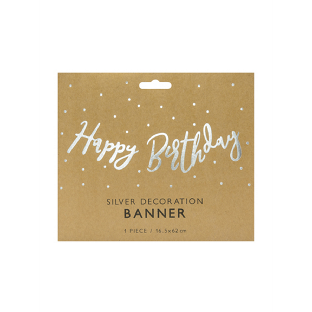 1 guirlande de bannière - Joyeux Anniversaire - Argent