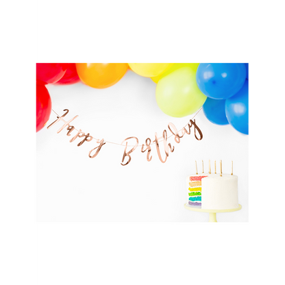 1 guirlande de bannière – Joyeux Anniversaire – Rose Doré