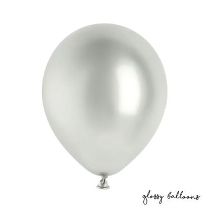 50 ballonnen - Ø 30cm - Glanzend - Zilver