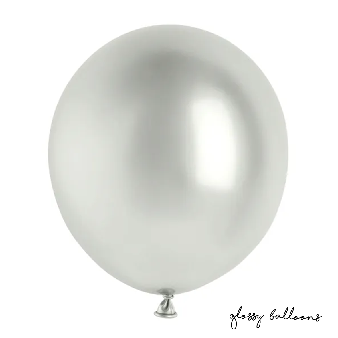 5 Ballons - Ø 46cm - Brillant - Argent