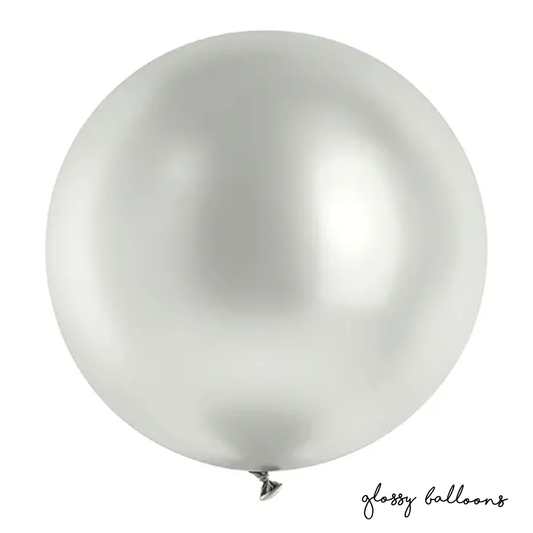1 ballon géant - Ø 60cm - Brillant - Argent
