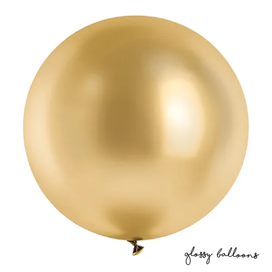 1 Ballon géant - Ø 60cm - Brillant - Doré