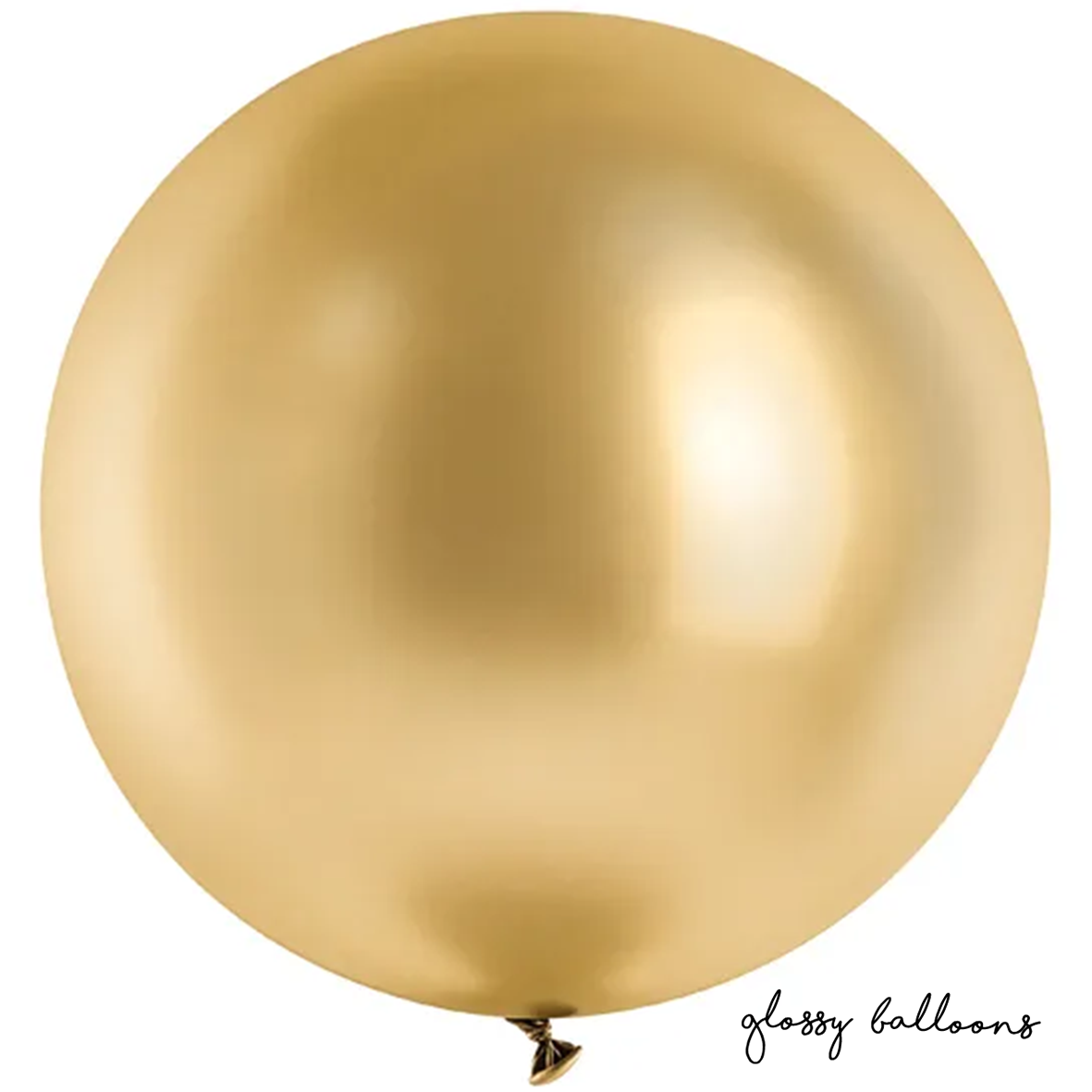 1 reuzenballon - Ø 100 cm - glanzend - goud