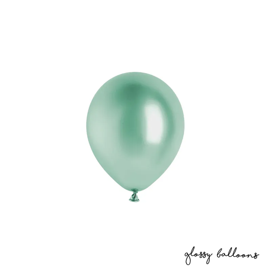 50 ballonnen - Ø 12cm - Glanzend - Flessengroen