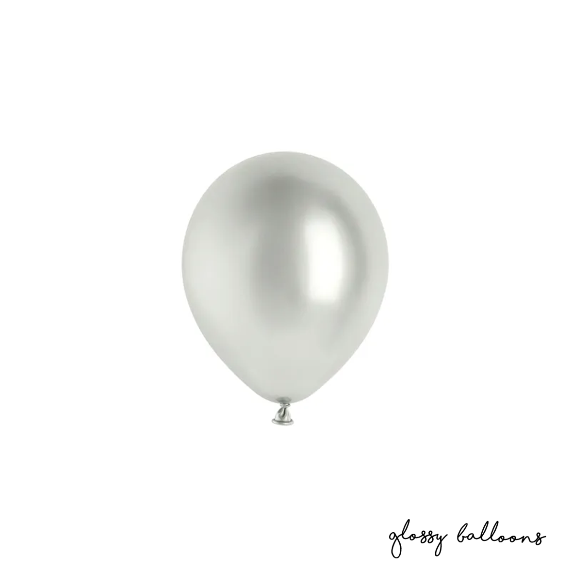 50 ballonnen - Ø 12cm - Glanzend - Zilver