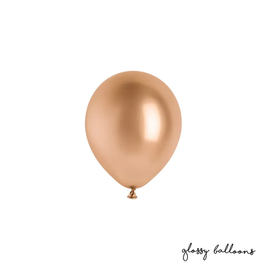 50 ballonnen - Ø 12cm - Glanzend - Roségoud