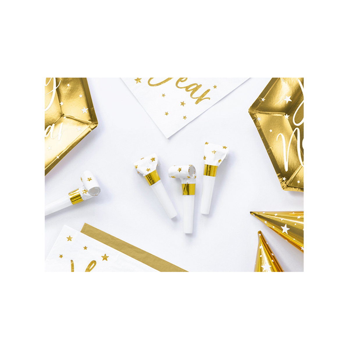 6 Feesttoeters - Gouden Sterren