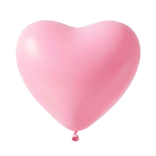 50 ballons cœur - Ø30 cm - Rose