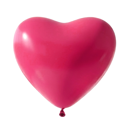 50 ballons cœur - Ø30 cm - Fushia