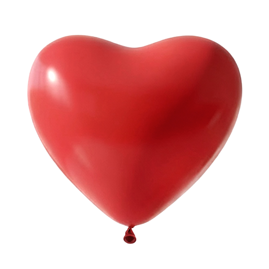 50 ballons cœurs - Ø30 cm - Rouges