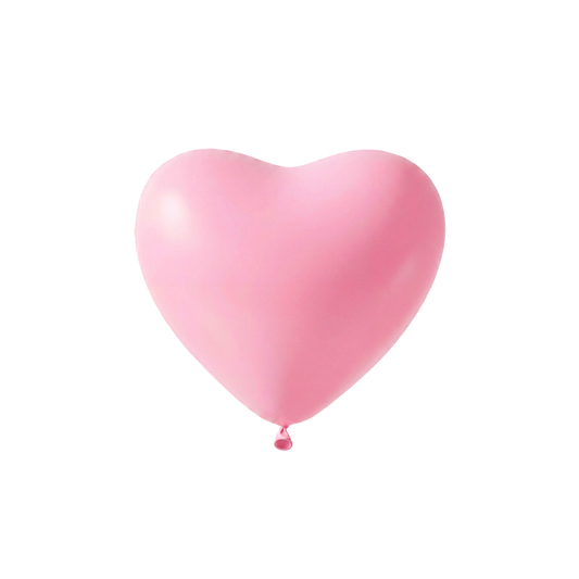 50 ballons en cœur - Ø13 cm - Rose