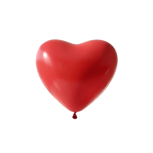 50 ballons cœur - Ø13 cm - rouge