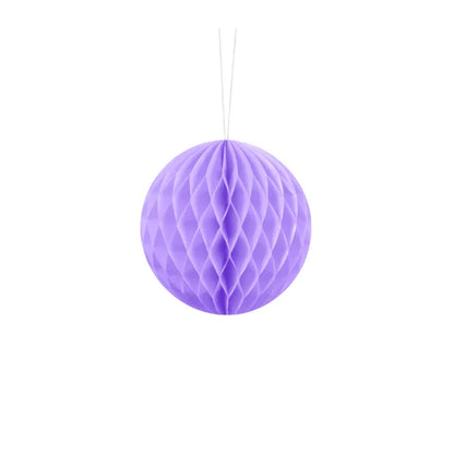 1 boule en nid d'abeille - lilas - Ø 10 cm