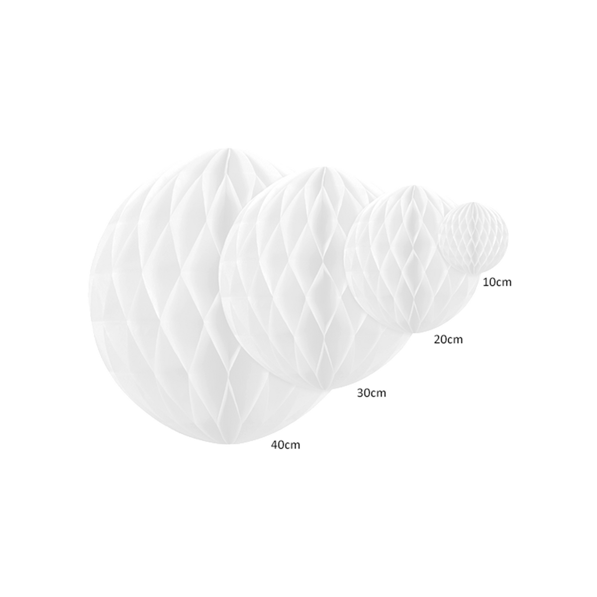 1 boule alvéolée - Ø 10cm - Blanc