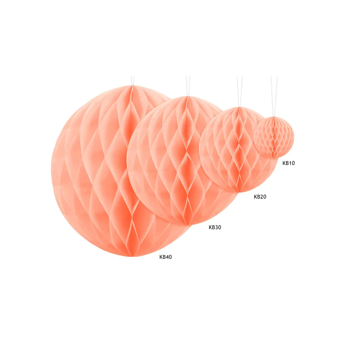 1 boule alvéolée - Ø 10cm - pêche claire