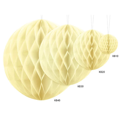 1 boule en nid d'abeille - paille - Ø 10 cm