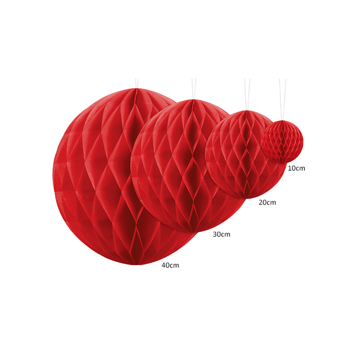 1 boule alvéolée XXL - Ø 30cm - Rouge