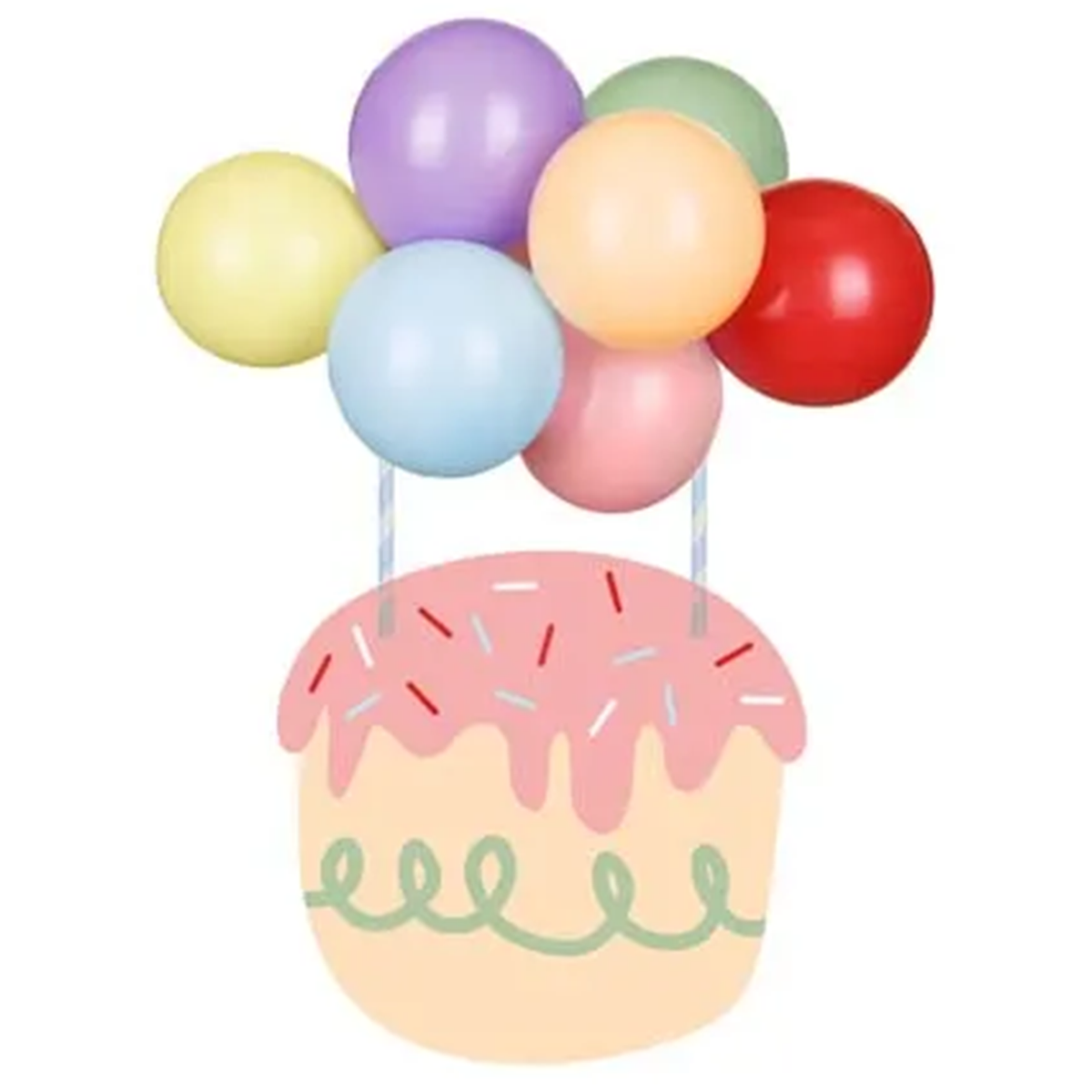 1 Cake Topper - Kleine Ballonnen