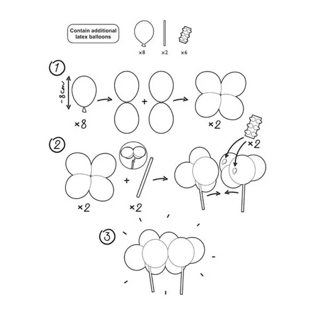 1 Cake Topper - Kleine Ballonnen