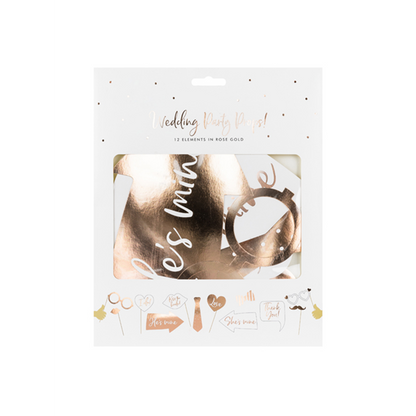 1 Photobooth Set - Bruiloft RoséGoud