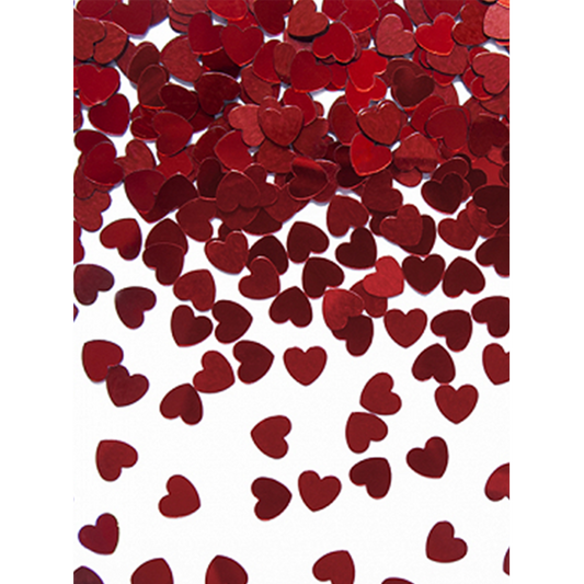 30g metallic confetti - Rode harten - 5mm