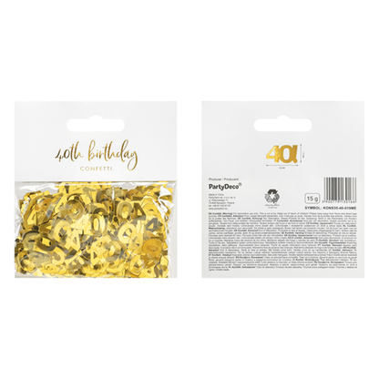 15g confettis métalliques - 40 or