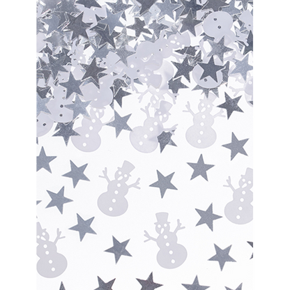 7g confettis métalliques - Bonhomme de neige