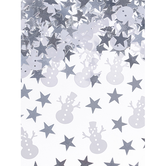 7g confettis métalliques - Bonhomme de neige