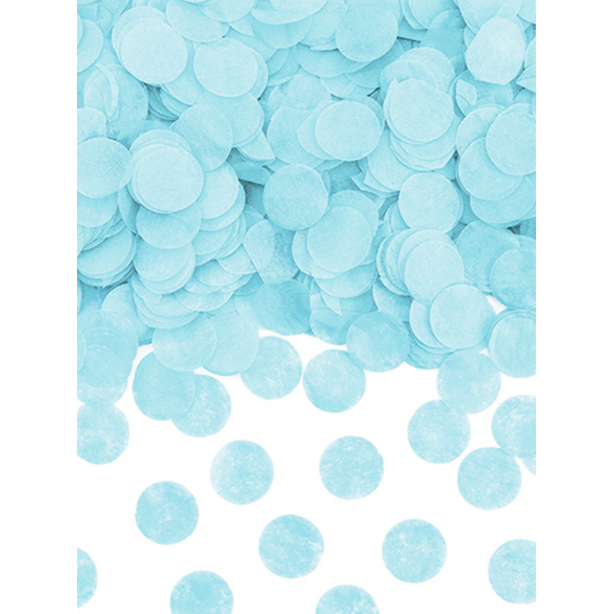 15g de confettis en papier - Bleu clair
