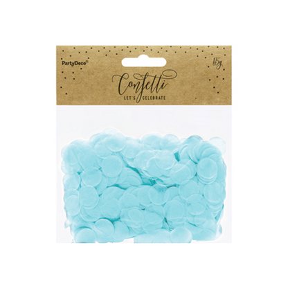 15g de confettis en papier - Bleu clair
