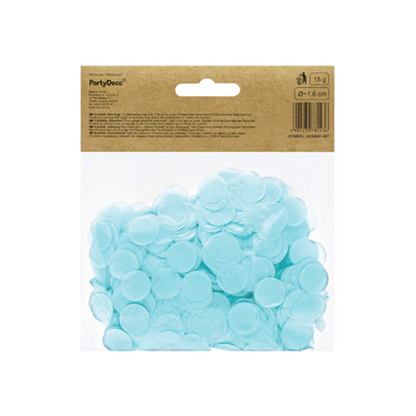 15g de confettis en papier - Bleu clair