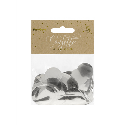 15 g folieconfetti - zilver